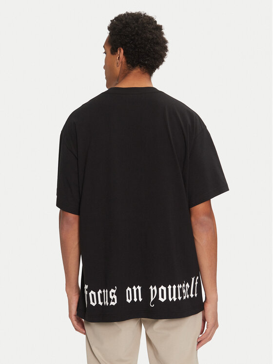 Just Cavalli Just Cavalli T-Shirt 77OAHE14 Czarny Regular Fit