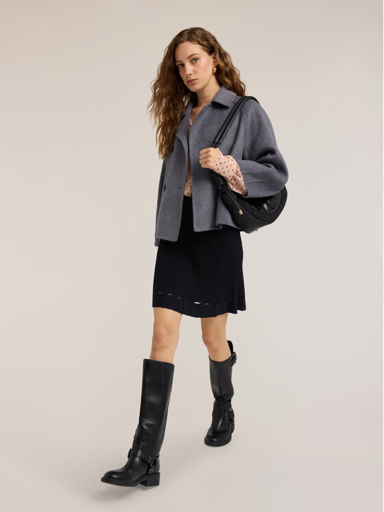 Motivi Motivi Cappotto invernale R019W100202N013 Grigio Boxy Fit