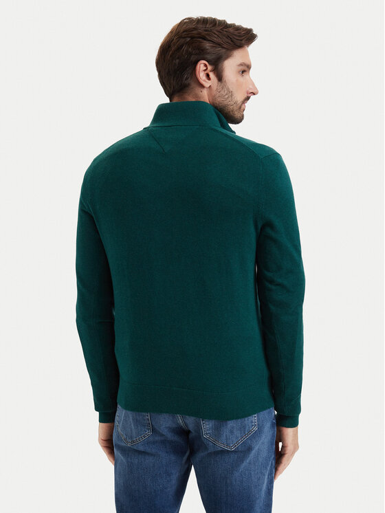 Tommy Hilfiger Tommy Hilfiger Pulover MW0MW28049 Verde închis Regular Fit