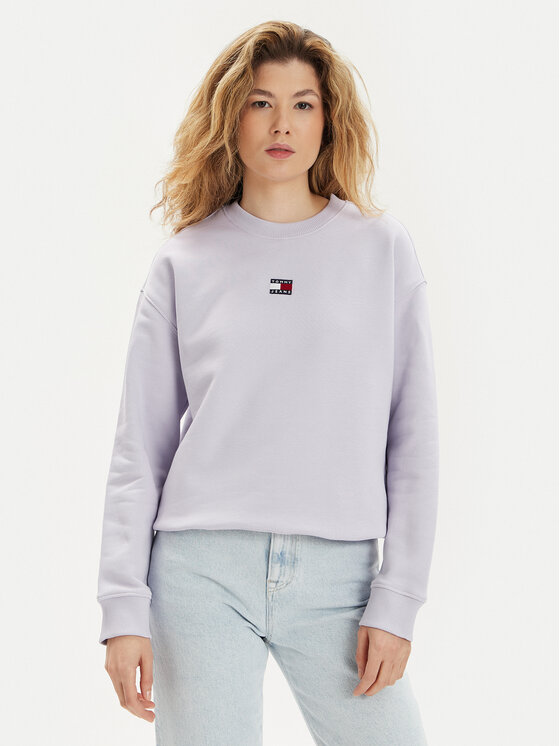 Tommy Jeans Tommy Jeans Μπλούζα Badge DW0DW17325 Μωβ Regular Fit