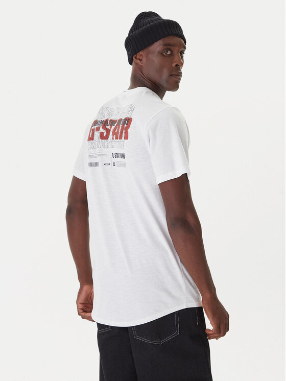 G-Star Raw G-Star Raw T-Shirt Lash Back D26043-C372 Bílá Relaxed Fit