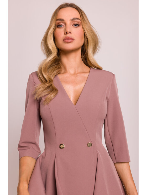 Made of Emotion Made of Emotion Sukienka koktajlowa M848 Brązowy Premium Fit