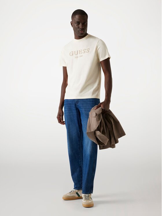 Guess Guess T-Shirt 175665 Beżowy Classic Fit