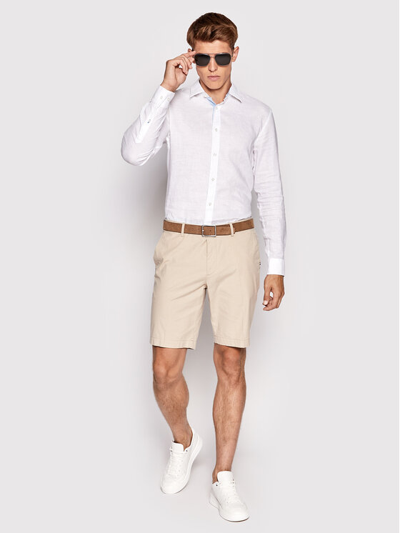 Pantaloncini di tessuto Slice 50472678 Beige Slim