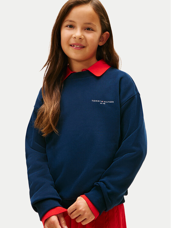 Tommy Hilfiger Tommy Hilfiger Bluză Mini Corp KS0KS00665 D Bleumarin Regular Fit