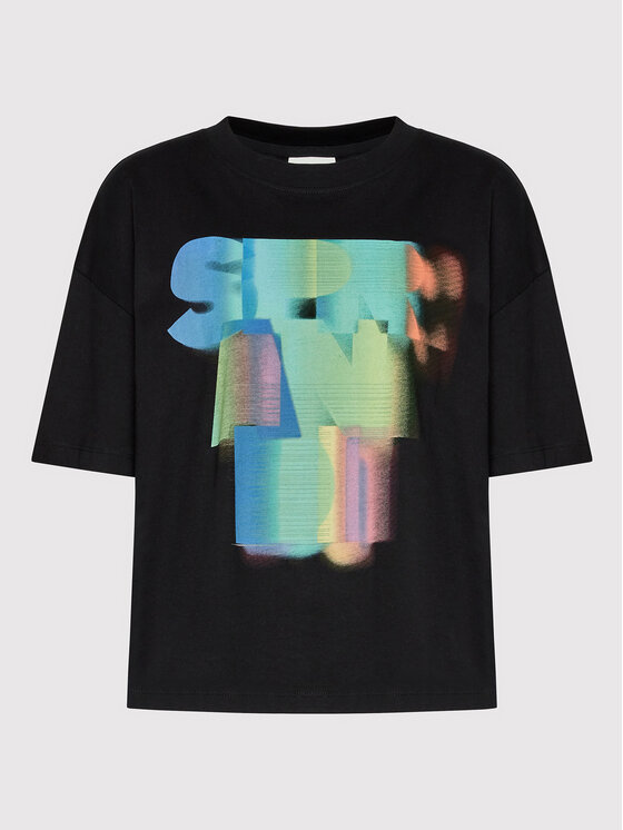 Sprandi Sprandi T-Shirt SP22-TSD511 Schwarz Relaxed Fit