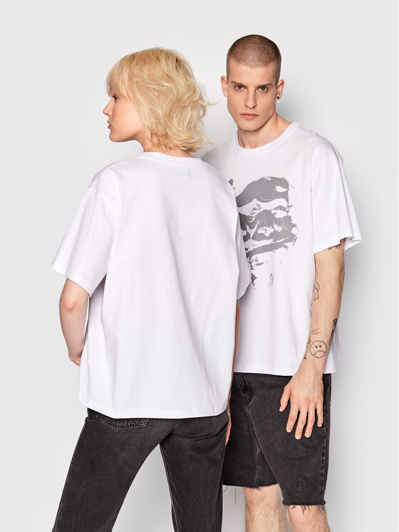 T-shirt Unisex Rebuild No.3 Bianco Oversize