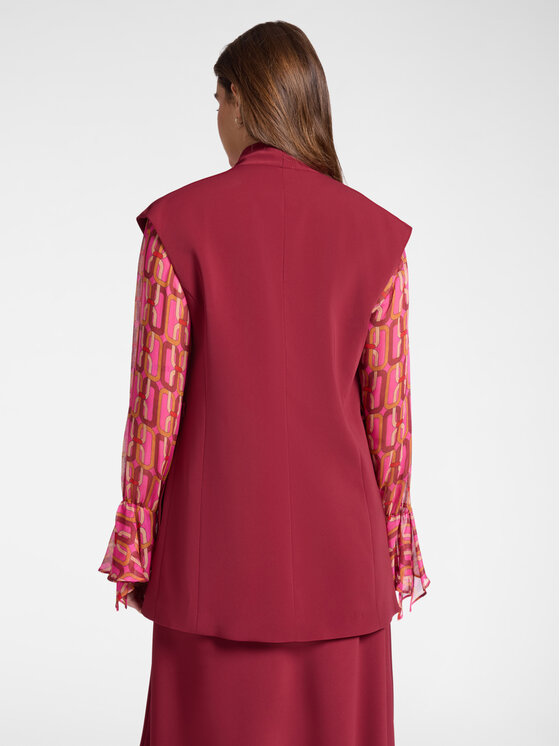 Elena Mirò Elena Mirò Gilet R147Z000021N067 Bordeaux Slim Fit