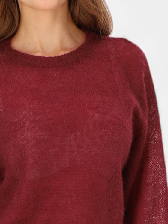 L’AF L’AF Sweter Kora Bordowy Regular Fit