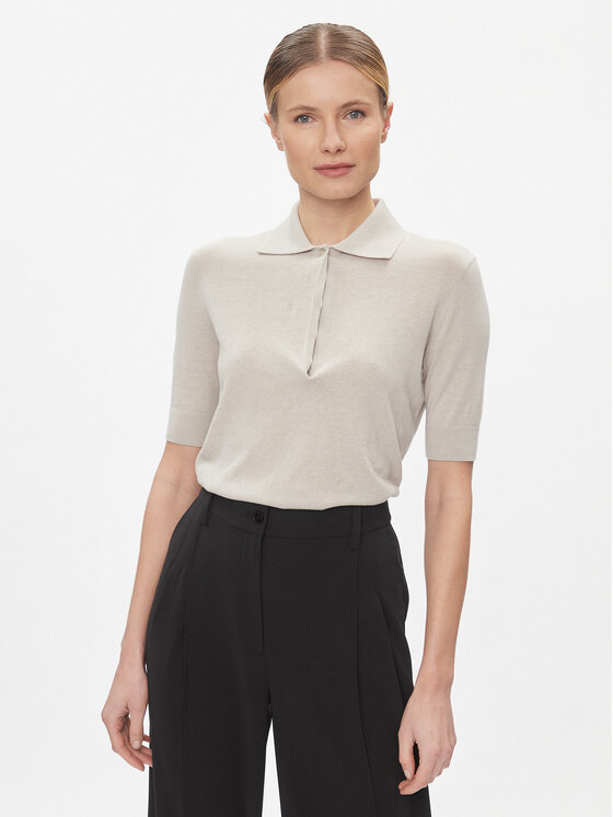 Calvin Klein Polokošeľa K20K206915 Béžová Slim Fit