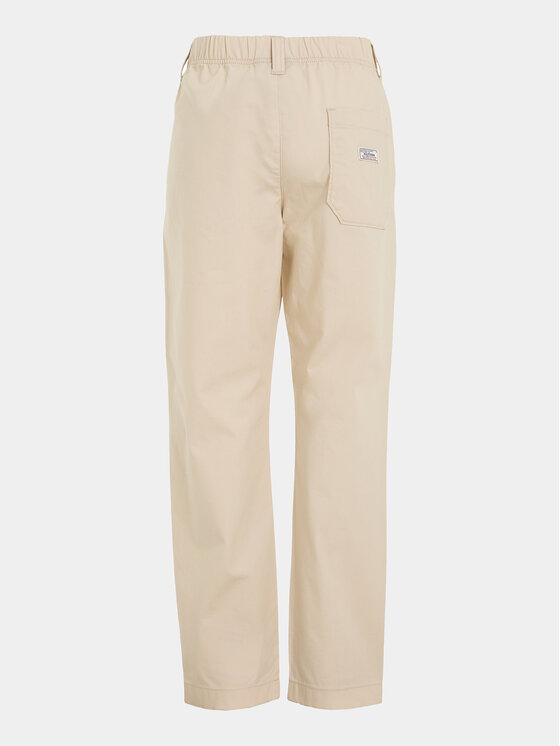 Tommy Hilfiger Tommy Hilfiger Kalhoty z materiálu KB0KB08895 Béžová Regular Fit