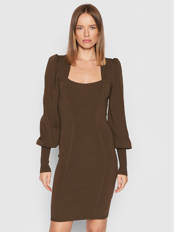 Gestuz Pletena obleka Matthea 10905576 Zelena Slim Fit