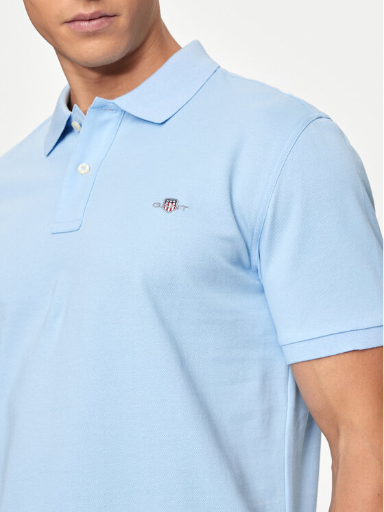 Gant Gant Polokošeľa Shield 2220 Modrá Slim Fit