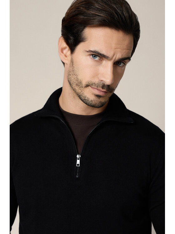 Lancerto Lancerto Sweter Lucan SW073225000074 Czarny Regular Fit
