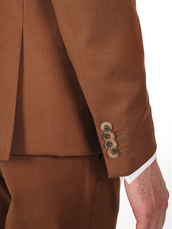 Evenemen Evenemen Garnitur VULCANO Brązowy Slim Fit