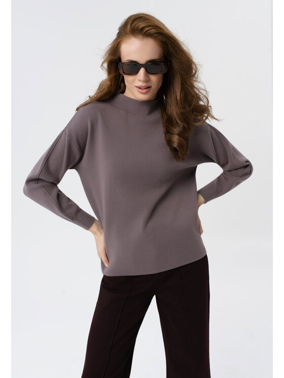 Volcano Volcano Sweter S-SARA Fioletowy Regular Fit