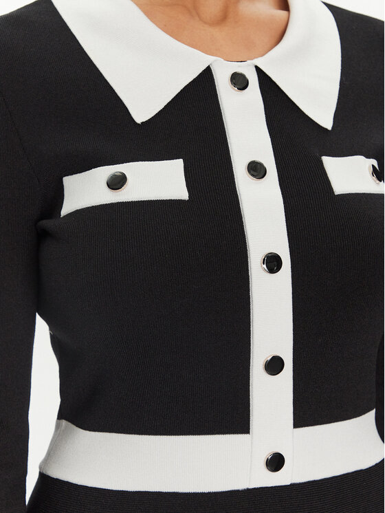 Morgan Morgan Rochie tricotată 251-RMAVA Negru Slim Fit