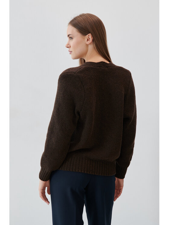 Fobya Fobya Kardigan F2060 Brązowy Basic Fit