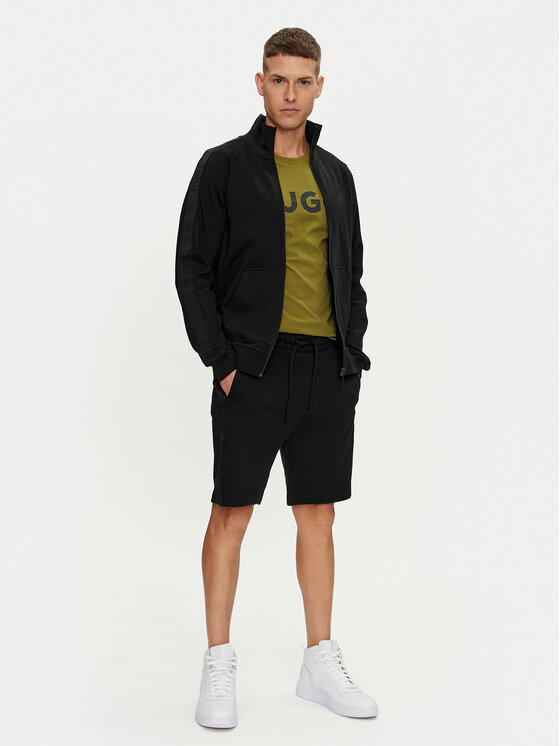 HUGO Hugo Džemperis Tonal Logo 50520493 Juoda Regular Fit