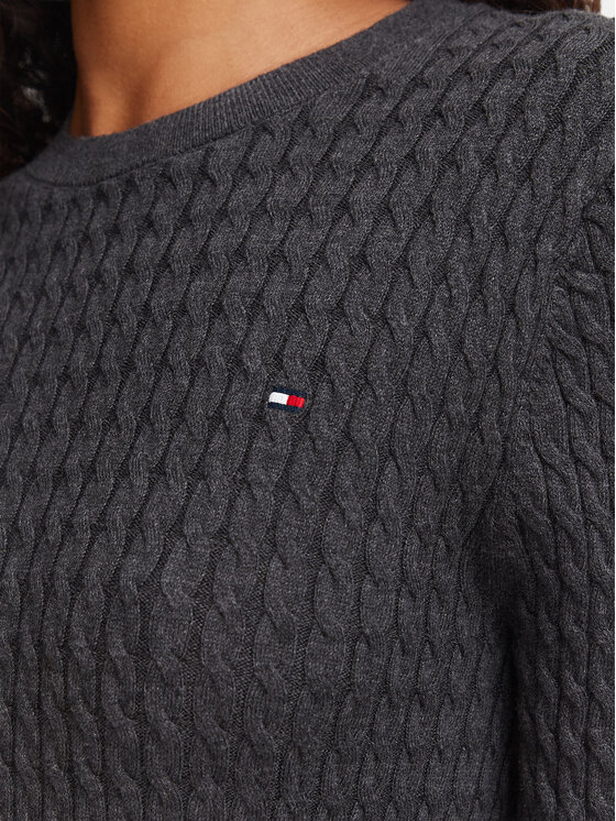 Tommy Hilfiger Tommy Hilfiger Sveter WW0WW44993 Tmavosivá Regular Fit