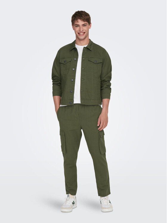 Only & Sons Only & Sons Παντελόνι υφασμάτινο 22024998 Πράσινο Tapered Fit