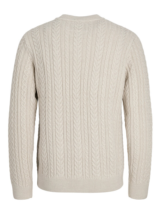 Jack & Jones Jack & Jones Sweter Blusean 12283486 Beżowy Regular Fit