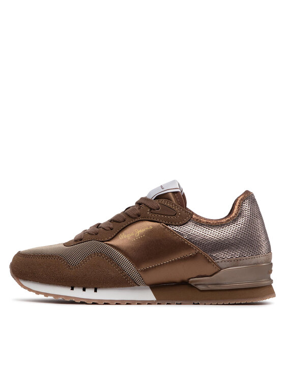 Pepe Jeans Pepe Jeans Sneakersy London W Sequins PLS31382 Brązowy