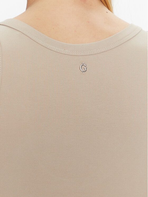 Guess Guess Hétköznapi ruha Christina W3GK24 KAQL2 Bézs Slim Fit