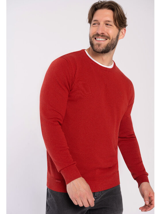 Volcano Volcano Sweter M03161-W24 Czerwony Regular Fit