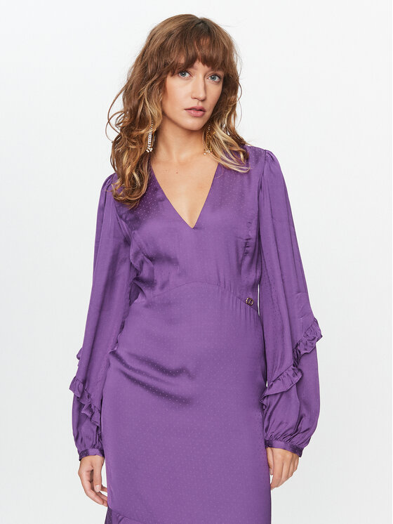 TWINSET TWINSET Rochie de seară 232TT2171 Violet Regular Fit