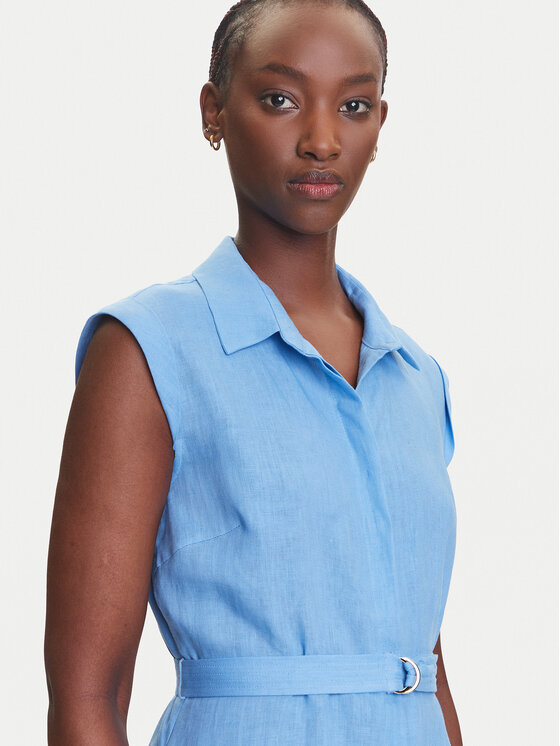 Marella Marella Srajčna obleka Rodesia 2515221262 Svetlo modra Regular Fit