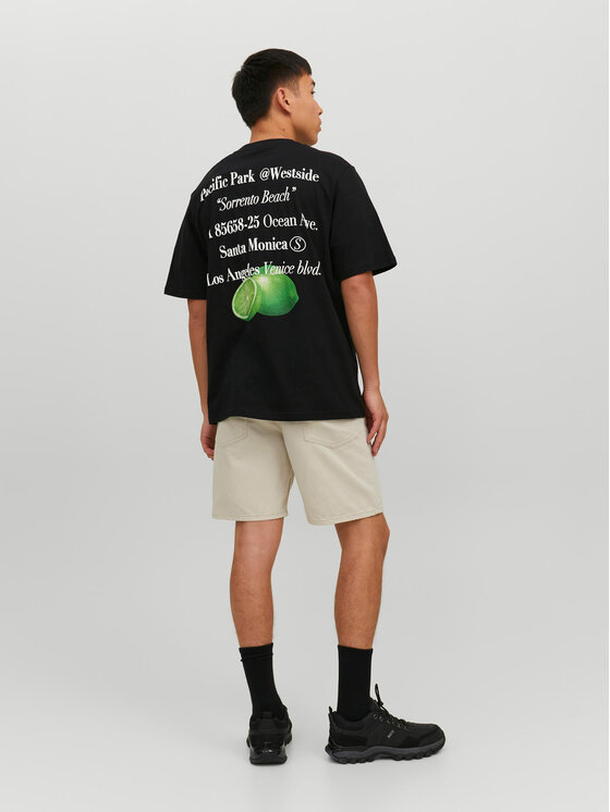 Jack & Jones Jack & Jones T-Shirt Grocery 12230754 Μαύρο Oversize