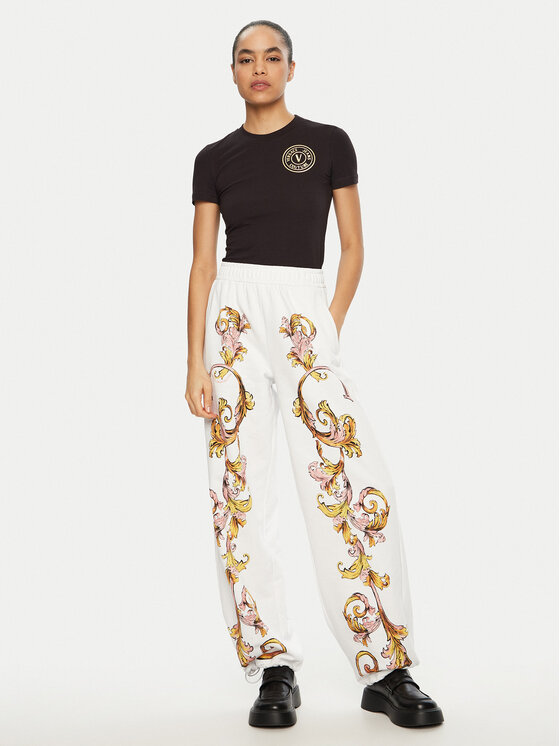 Versace Jeans Couture Versace Jeans Couture T-Shirt 78HAHT00 Černá Regular Fit