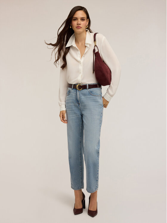 Motivi Motivi Camicia 5192Q200897N011 Bianco Regular Fit