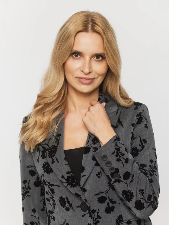 Willsoor Willsoor Marynarka 68162 Szary Modern Fit