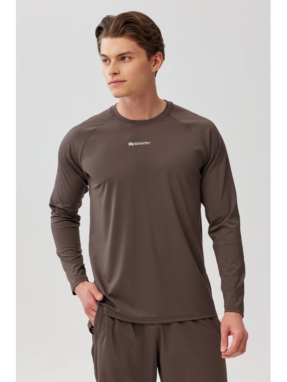 ROUGH RADICAL ROUGH RADICAL Koszulka techniczna PROOF TEE LS Brązowy Reglan Fit