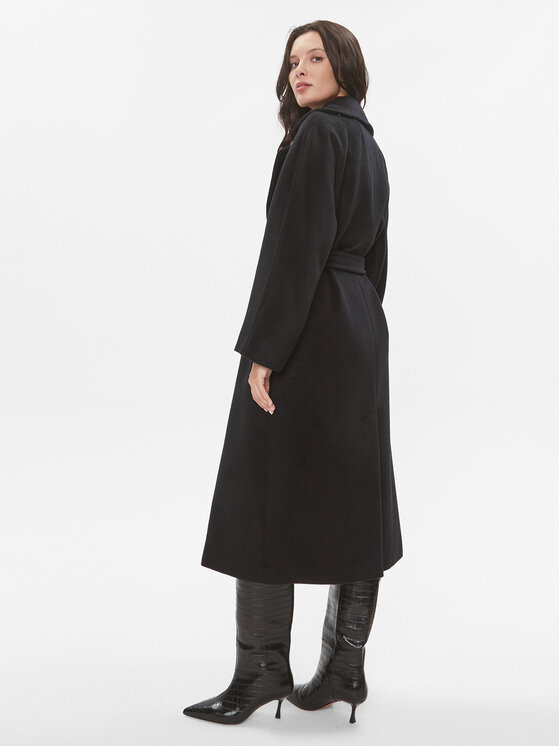 Weekend Max Mara Μάλλινο παλτό Tempera 2350161233 Μαύρο