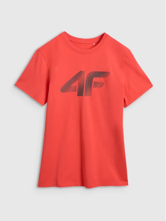 4F 4F T-Shirt 4FWMM00TTSHM2257-062S Czerwony Regular Fit