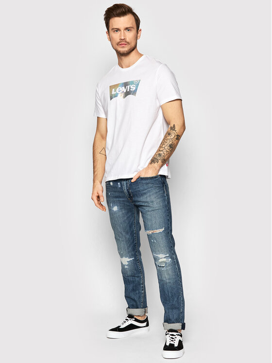 Levis® T Shirt Graphic Crewneck 22491 1047 Biały Regular Fit Modivopl