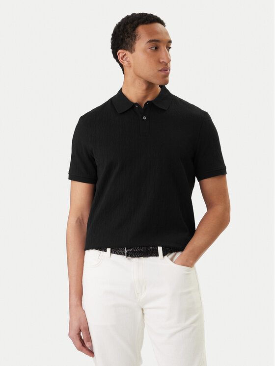 Guess Guess Tricou polo M6RP05 KD181 Negru Regular Fit