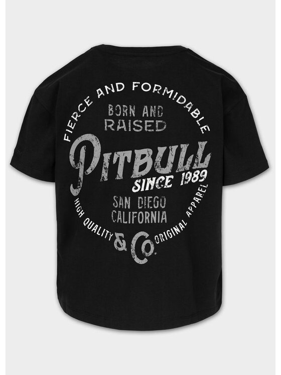 PITBULL PITBULL T-Shirt Koszulka damska Oversize LOYAL XS Czarny Regular Fit