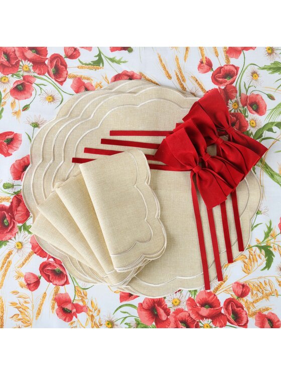 Roseberry Home Roseberry Home Obrączka na serwetki kokardka Red Bow Czerwony
