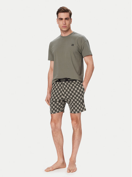HUGO HUGO Pyžamo Aaron 50556777 Tmavě zelená Regular Fit