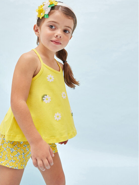 Mayoral Mayoral Completo top e pantaloncini di tessuto 3219 Multicolore