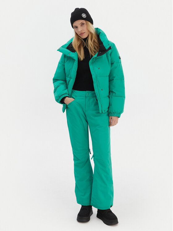 Roxy Roxy Smučarska jakna Snow Winter Rebel JK ERJTJ03545 Zelena Regular Fit