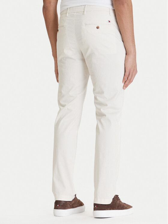 Tommy Hilfiger Tommy Hilfiger Pantaloni chino Denton MW0MW41923 Écru Straight Fit