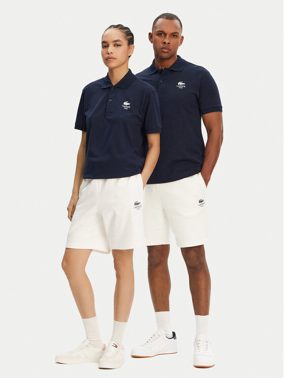 Lacoste Lacoste Pantaloni scurți sport Unisex GH0990 Écru Regular Fit