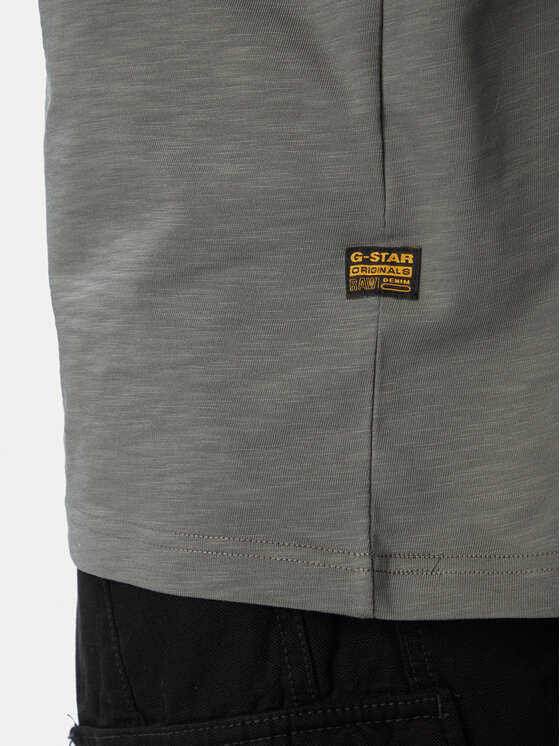 G-Star Raw G-Star Raw Тишърт Slub D28889-E512 Каки Regular Fit