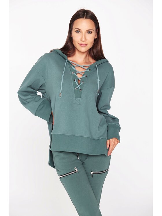 MANDRAGORA MANDRAGORA Felpa Marynarska Verde Relaxed Fit
