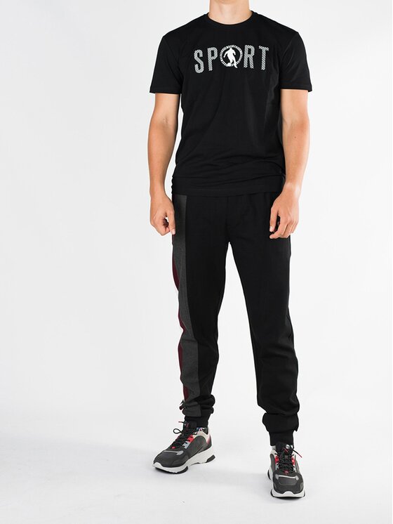 Bikkembergs Bikkembergs Παντελόνι υφασμάτινο C 1 055 80 E 1969 Μαύρο Regular Fit